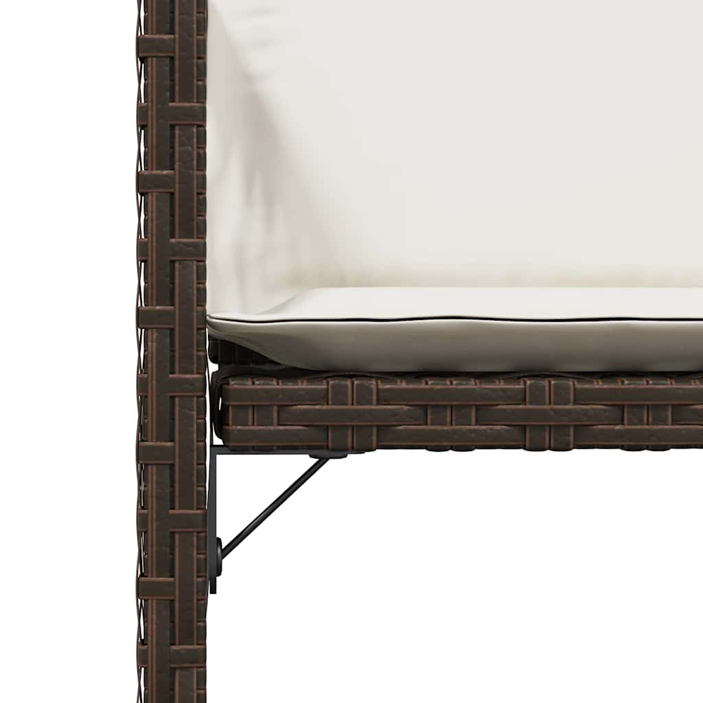 Sedie da Giardino con Cuscini 4 pz Marroni in Polyrattan | homemem39