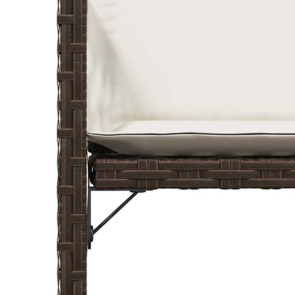 Sedie da Giardino con Cuscini 4 pz Marroni in Polyrattan | homemem39