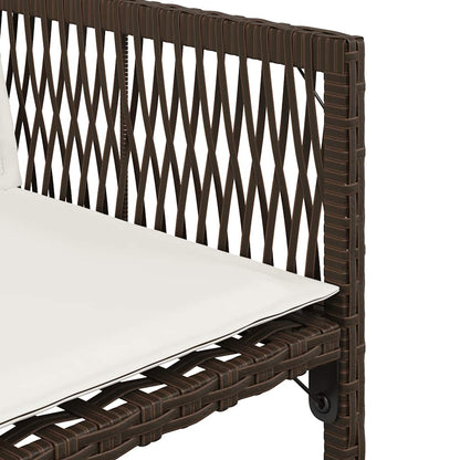 Sedie da Giardino con Cuscini 4 pz Marroni in Polyrattan | homemem39