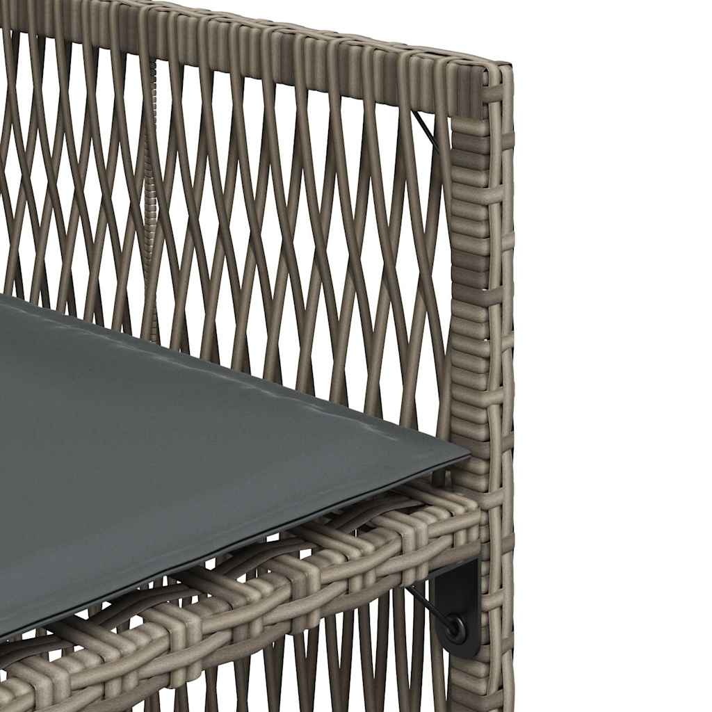 Sedie da Giardino con Cuscini 4pz Grigio in Polyrattan - homemem39