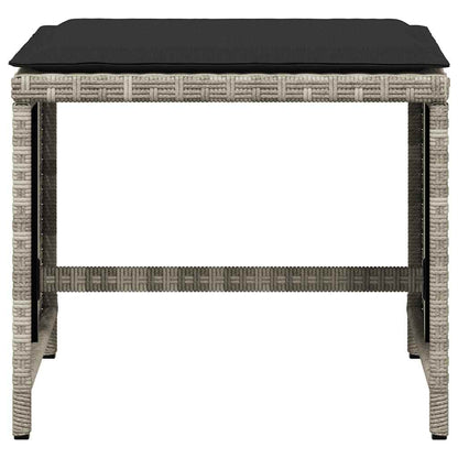 Sgabelli Giardino Cuscini 4pz Grigio Chiaro 41x41x36 Polyrattan | homemem39