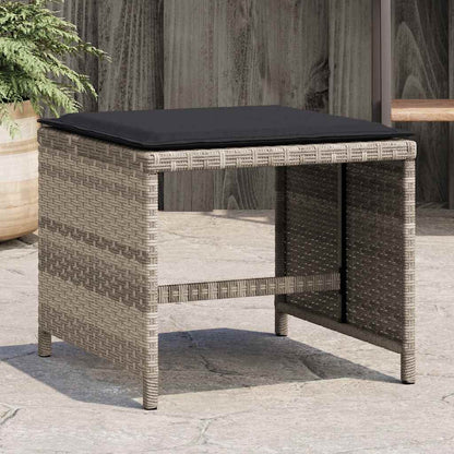 Sgabelli Giardino Cuscini 4pz Grigio Chiaro 41x41x36 Polyrattan | homemem39