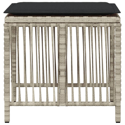 Sgabelli Giardino Cuscini 4pz Grigio Chiaro 41x41x36 Polyrattan - homemem39