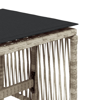 Sgabelli Giardino Cuscini 4pz Grigio Chiaro 41x41x36 Polyrattan - homemem39