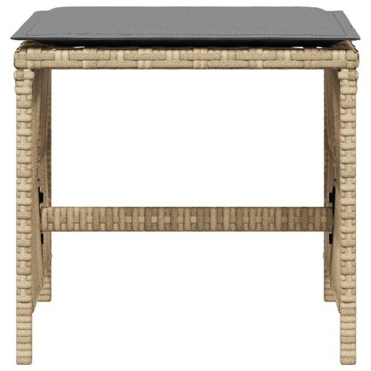 Sgabelli Giardino Cuscini 4pz Beige Misto 41x41x36cm Polyrattan - homemem39
