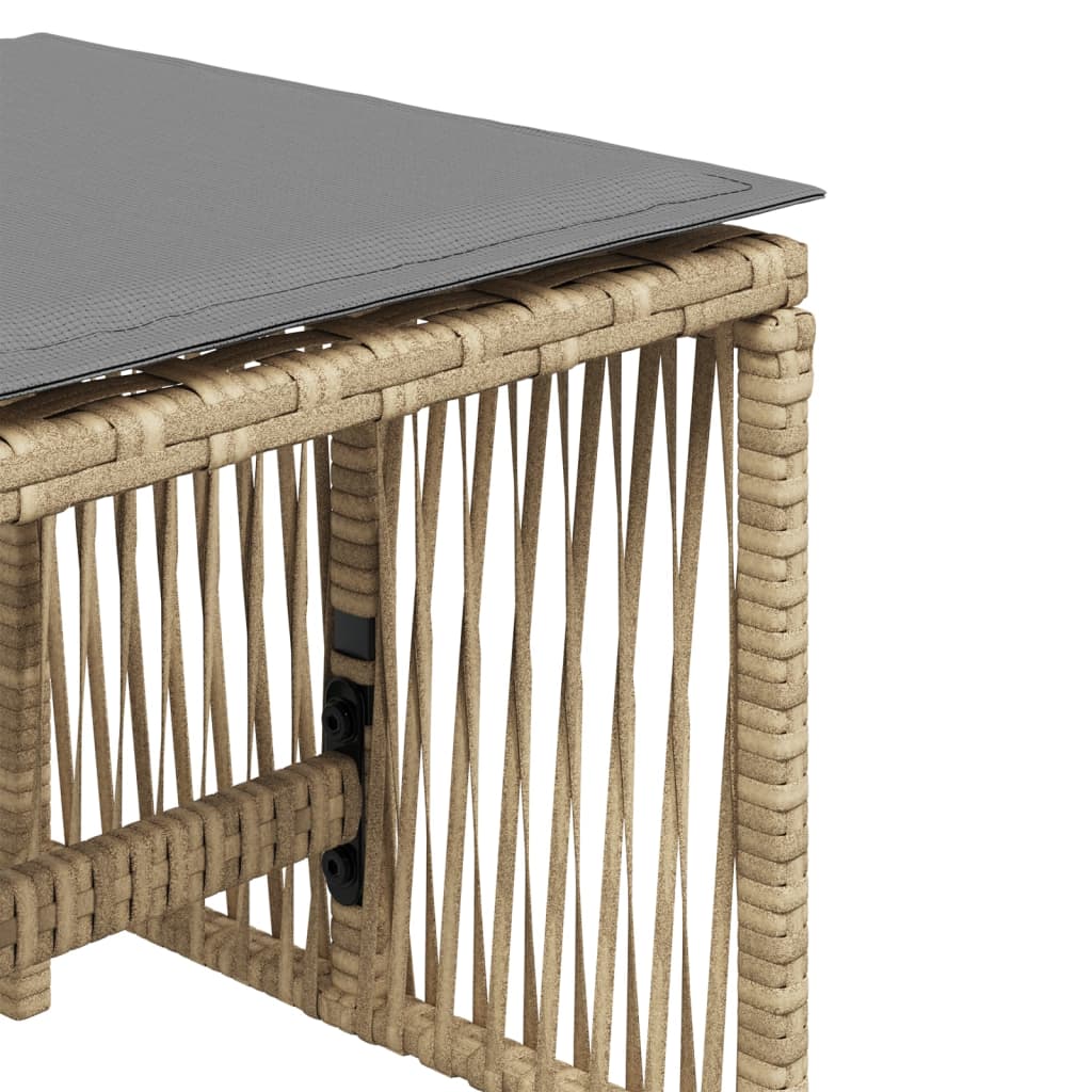 Sgabelli Giardino Cuscini 4pz Beige Misto 41x41x36cm Polyrattan - homemem39