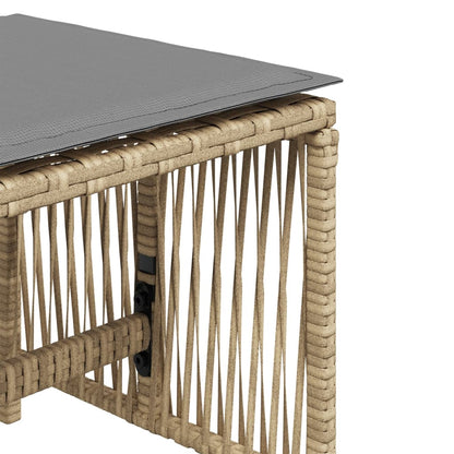 Sgabelli Giardino Cuscini 4pz Beige Misto 41x41x36cm Polyrattan - homemem39