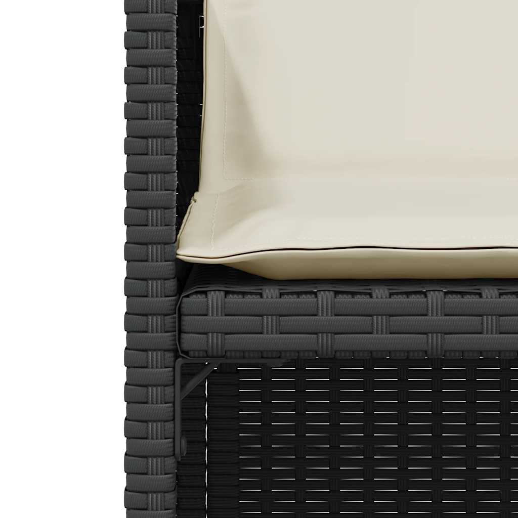 Set da Bistrò 3 pz con Cuscini Nero in Polyrattan | homemem39