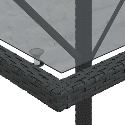 Set da Bistrò 3 pz con Cuscini Nero in Polyrattan | homemem39