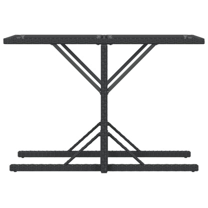 Set da Bistrò 3 pz con Cuscini Nero in Polyrattan