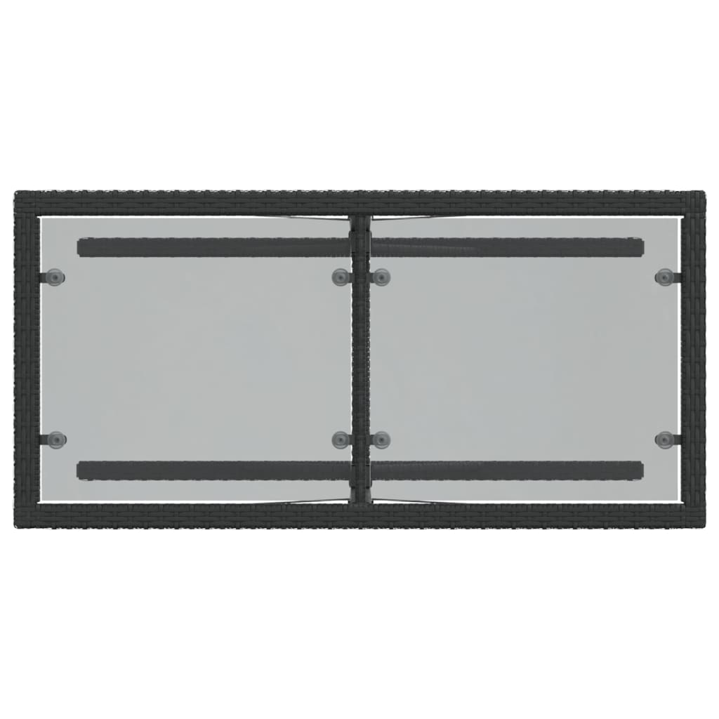 Set da Bistrò 3 pz con Cuscini Nero in Polyrattan
