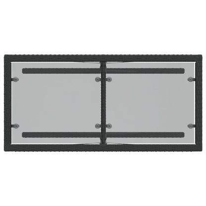 Set da Bistrò 3 pz con Cuscini Nero in Polyrattan