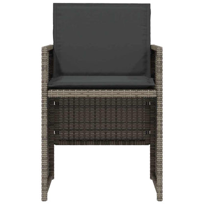 Set da Bistrò 3 pz con Cuscini Grigio in Polyrattan | homemem39
