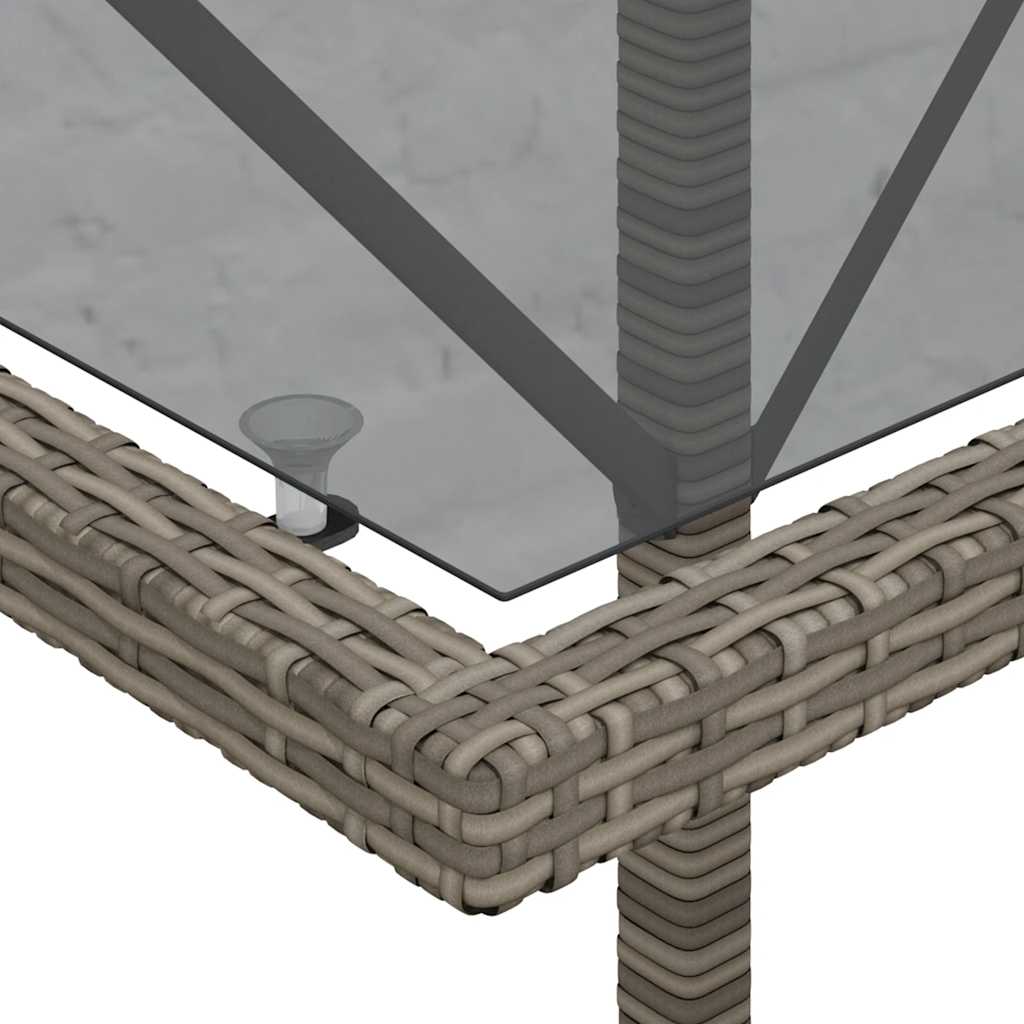 Set da Bistrò 3 pz con Cuscini Grigio in Polyrattan | homemem39