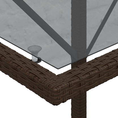 Set Bistrò 3 pz con Cuscini Marrone in Polyrattan | homemem39
