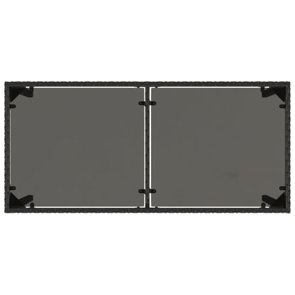 Set da Pranzo da Giardino 5 pz Nero con Cuscini in Polyrattan - homemem39