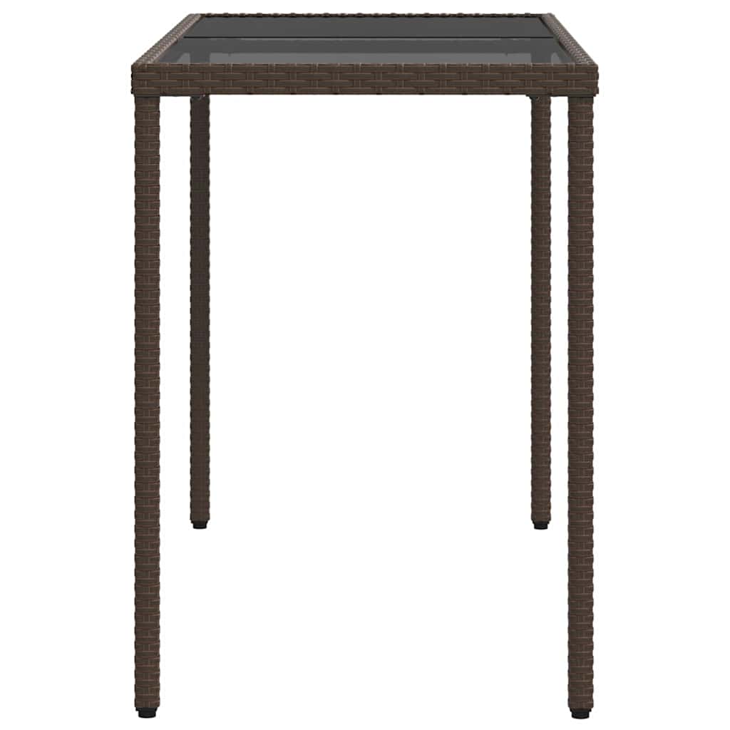 Set da Pranzo da Giardino 5pz con Cuscini in Polyrattan Marrone | homemem39
