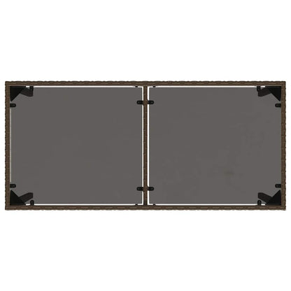 Set da Pranzo da Giardino 5pz con Cuscini in Polyrattan Marrone | homemem39