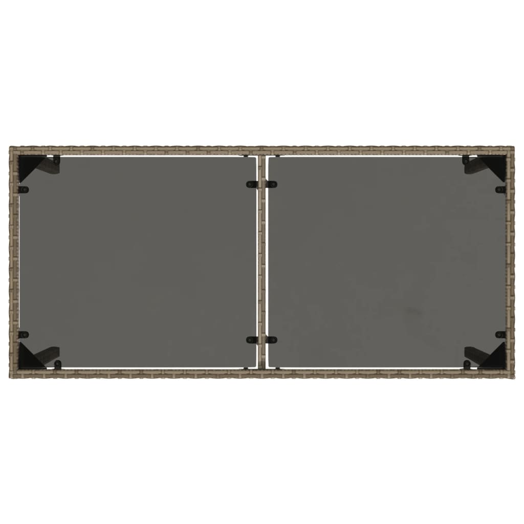 Set da Pranzo da Giardino 5 pz con Cuscini in Polyrattan Grigio