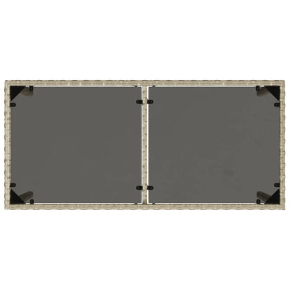 Set Pranzo da Giardino 5pz con Cuscini Grigio Chiaro Polyrattan - homemem39