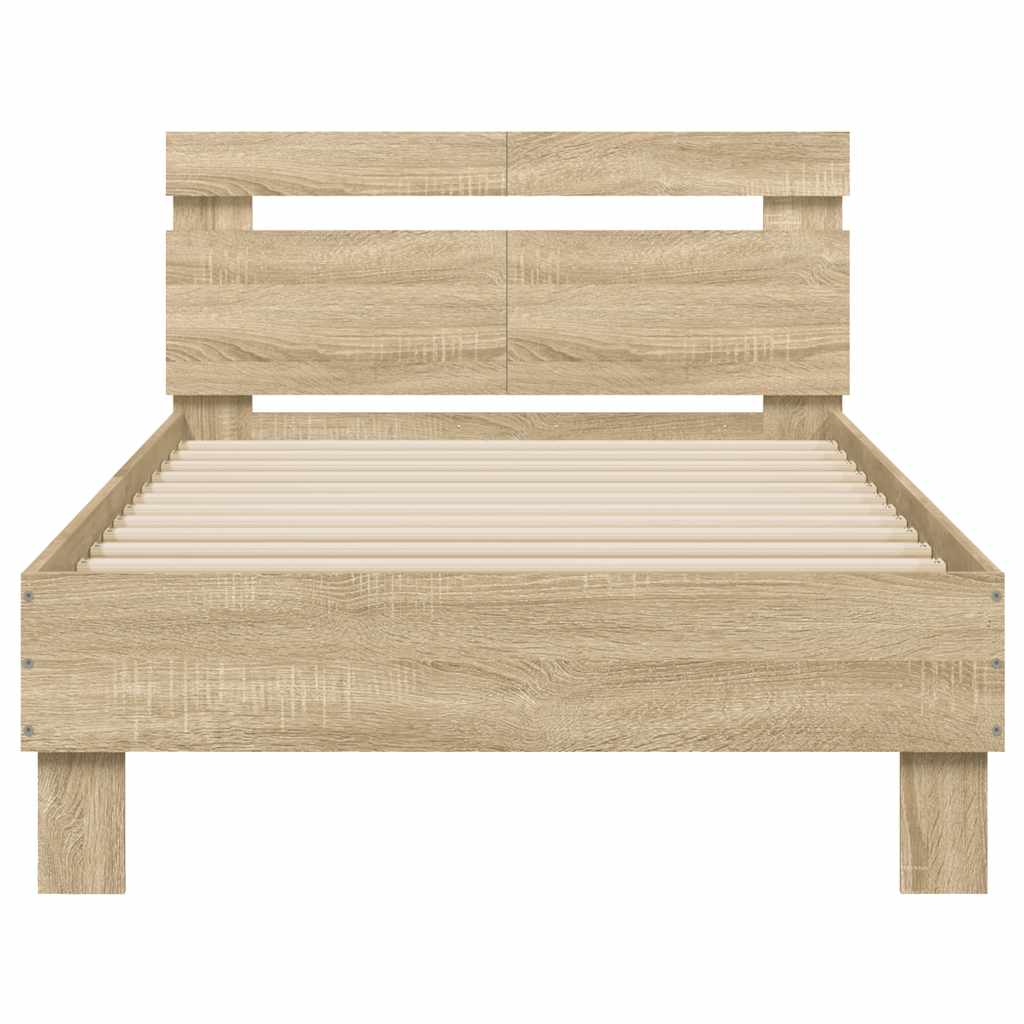 Giroletto senza Materasso con Testiera Rovere Sonoma 100x200 cm