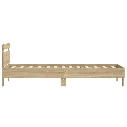 Giroletto senza Materasso con Testiera Rovere Sonoma 100x200 cm | homemem39