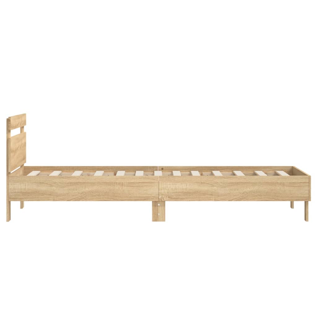 Giroletto senza Materasso con Testiera Rovere Sonoma 90x200 cm | homemem39