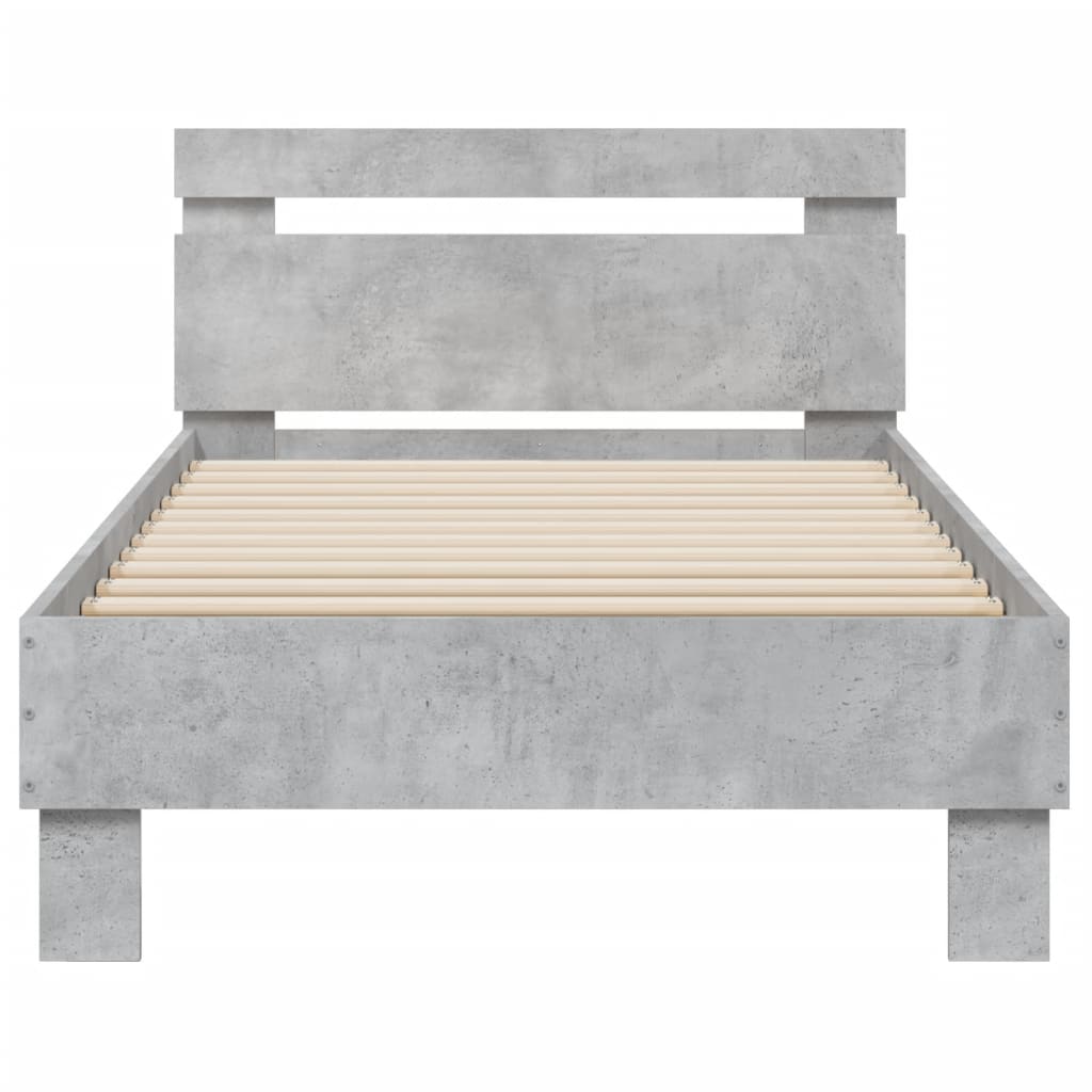 Giroletto Testiera Grigio Cemento 90x200 cm Legno Multistrato | homemem39
