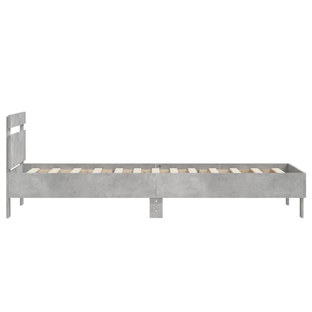 Giroletto Testiera Grigio Cemento 90x200 cm Legno Multistrato | homemem39