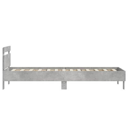 Giroletto Testiera Grigio Cemento 90x200 cm Legno Multistrato | homemem39