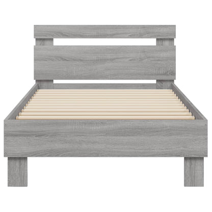 Giroletto con Testiera Grigio Sonoma 90x200cm Legno Multistrato | homemem39