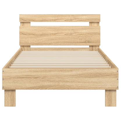 Giroletto senza Materasso con Testiera Rovere Sonoma 90x190 cm - homemem39