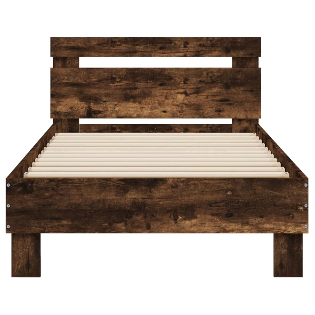Giroletto con Testiera Rovere Fumo 90x190 cm Legno Multistrato - homemem39