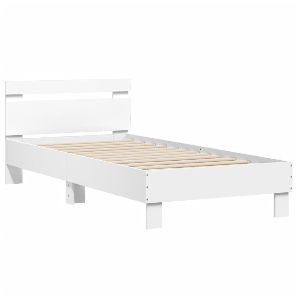 Giroletto con Testiera Bianco 75x190 cm in Legno Multistrato | homemem39