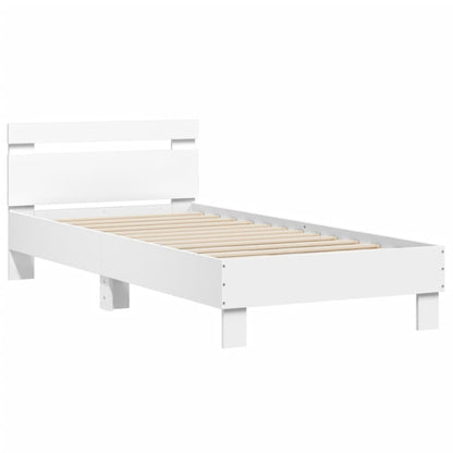 Giroletto con Testiera Bianco 75x190 cm in Legno Multistrato | homemem39