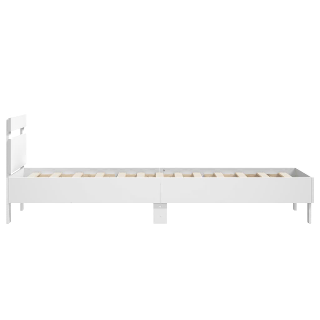 Giroletto con Testiera Bianco 75x190 cm in Legno Multistrato | homemem39