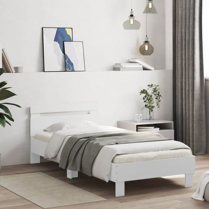 Giroletto con Testiera Bianco 75x190 cm in Legno Multistrato | homemem39