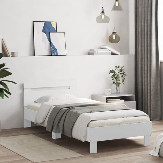 Giroletto con Testiera Bianco 75x190 cm in Legno Multistrato | homemem39