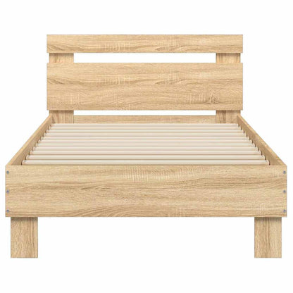 Giroletto senza Materasso con Testiera Rovere Sonoma 75x190 cm - homemem39