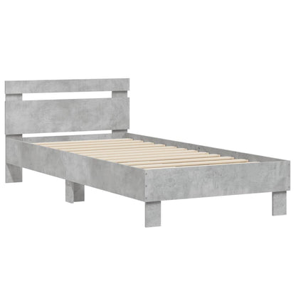 Giroletto Testiera Grigio Cemento 75x190 cm Legno Multistrato | homemem39
