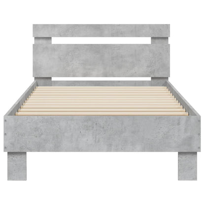 Giroletto Testiera Grigio Cemento 75x190 cm Legno Multistrato | homemem39