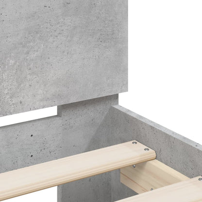Giroletto Testiera Grigio Cemento 75x190 cm Legno Multistrato | homemem39