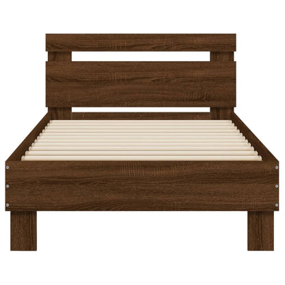 Giroletto senza Materasso con Testiera Rovere Marrone 75x190 cm - homemem39