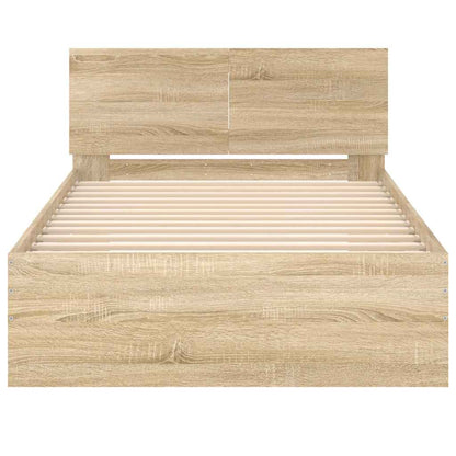 Giroletto senza Materasso con Testiera Rovere Sonoma 100x200 cm - homemem39