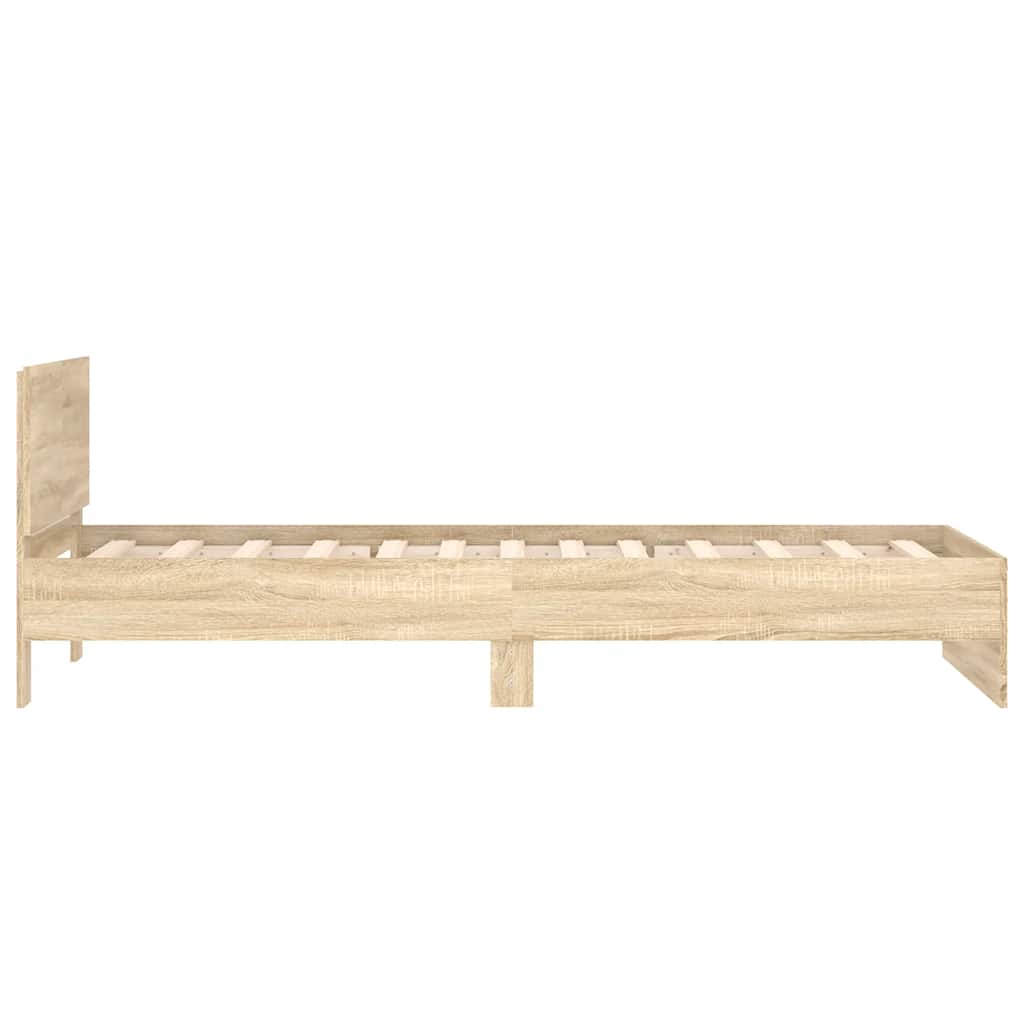 Giroletto senza Materasso con Testiera Rovere Sonoma 100x200 cm - homemem39