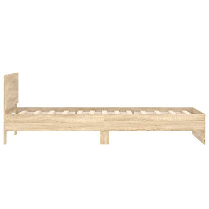 Giroletto senza Materasso con Testiera Rovere Sonoma 100x200 cm - homemem39
