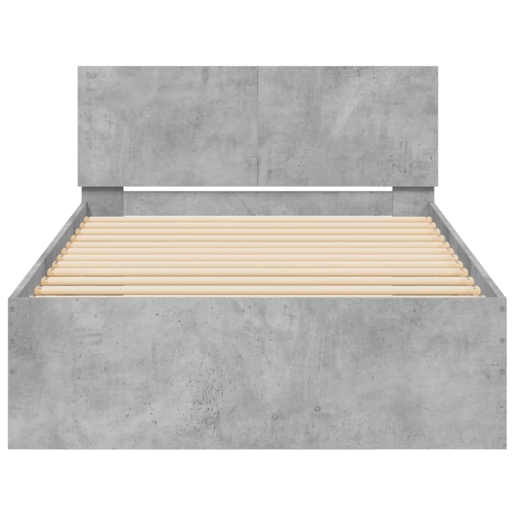 Giroletto Testiera Grigio Cemento 100x200 cm Legno Multistrato - homemem39