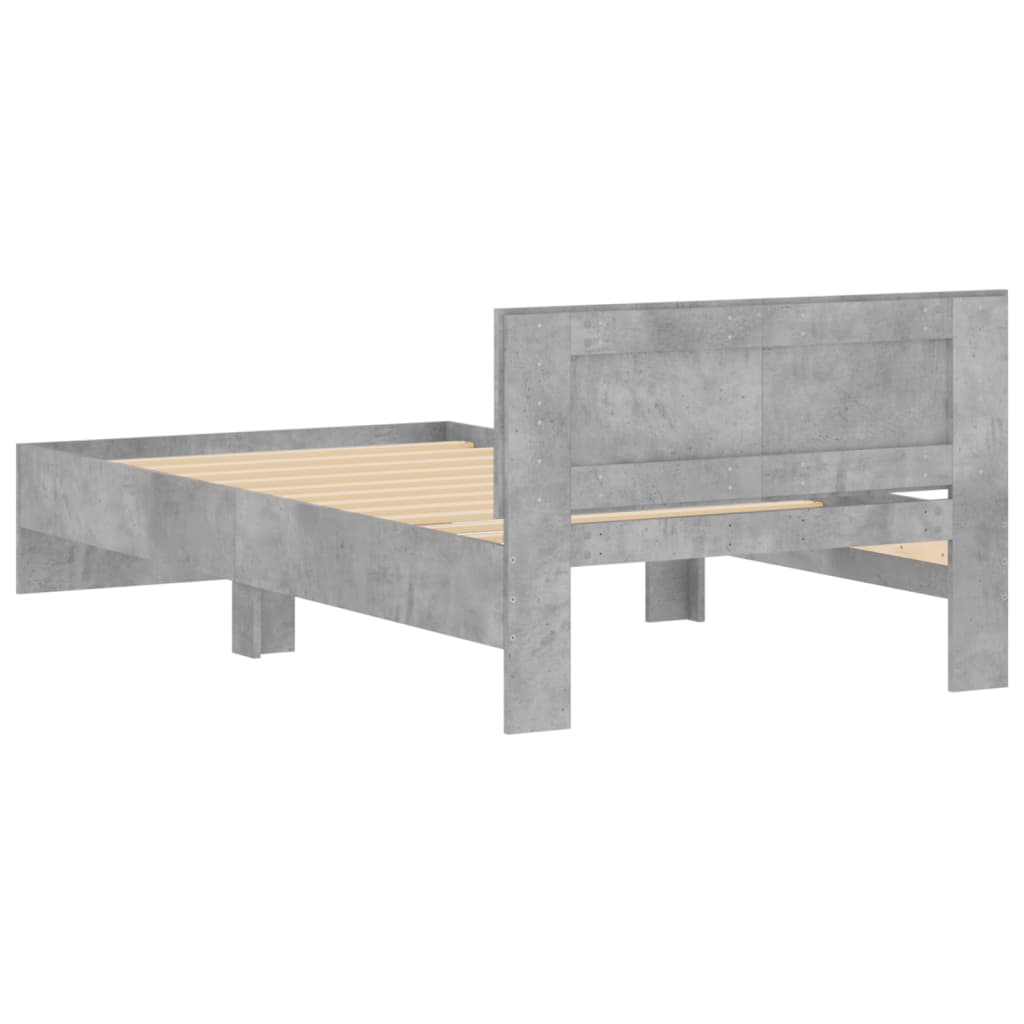 Giroletto Testiera Grigio Cemento 100x200 cm Legno Multistrato - homemem39