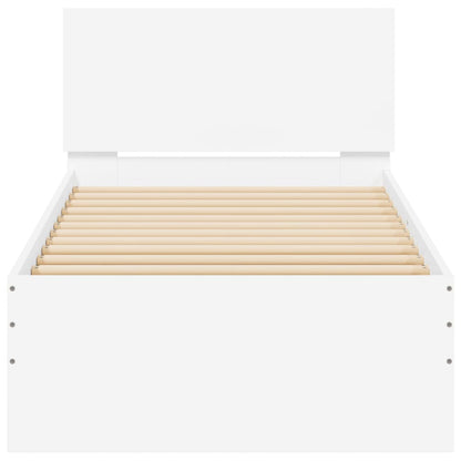 Giroletto con Testiera Bianco 90x200 cm in Legno Multistrato - homemem39