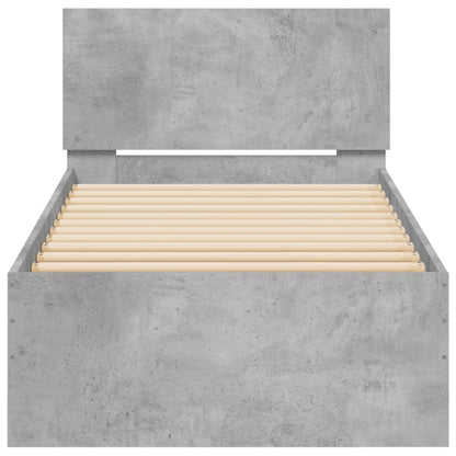 Giroletto Testiera Grigio Cemento 90x200 cm Legno Multistrato | homemem39